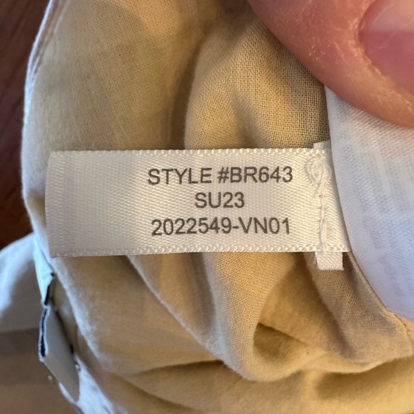 J. Crew Womens Linen Blend Mini Skirt 6 Khaki Button Front Preppy Light Academia - Picture 9 of 10